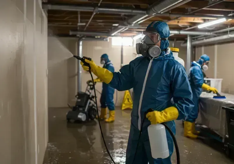 Basement Sanitization and Antimicrobial Treatment process in Kinderhook, NY