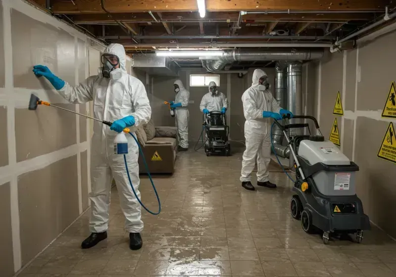 Basement Moisture Removal and Structural Drying process in Kinderhook, NY